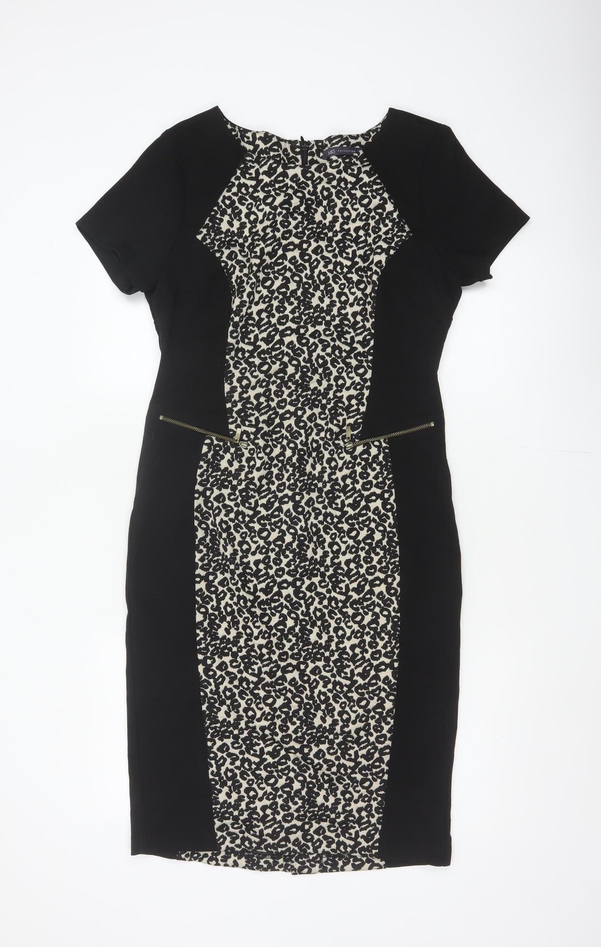 Marks and Spencer Women Black Leopard Print UK 12 Pencil Dress
