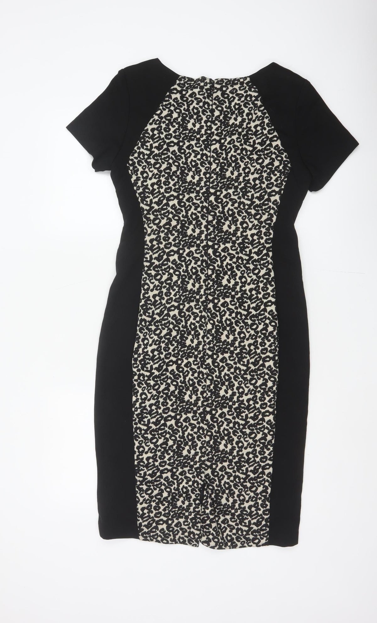 Marks and Spencer Women Black Leopard Print UK 12 Pencil Dress