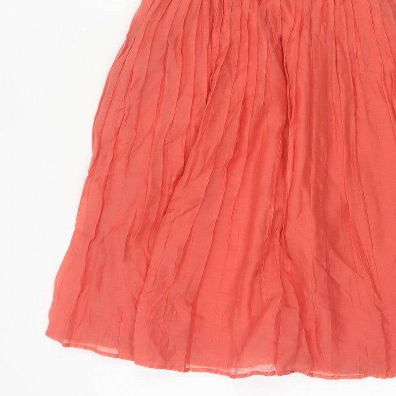 Mango Women Coral UK 10 Strapless Fit & Flare Party Dress