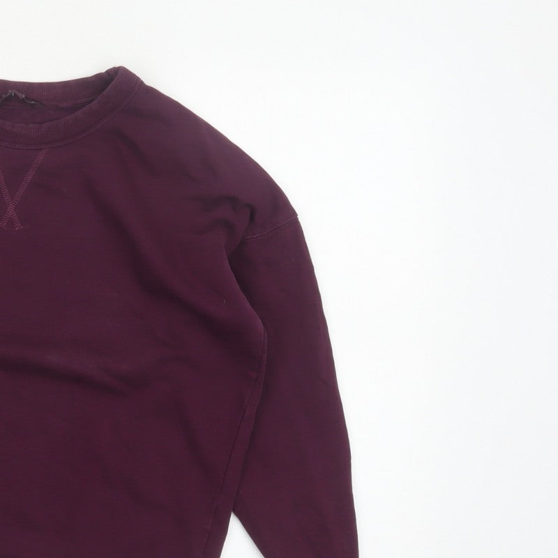 Next Women’s Purple UK 10 Cotton Crew Neck Pullover Sweatshirt