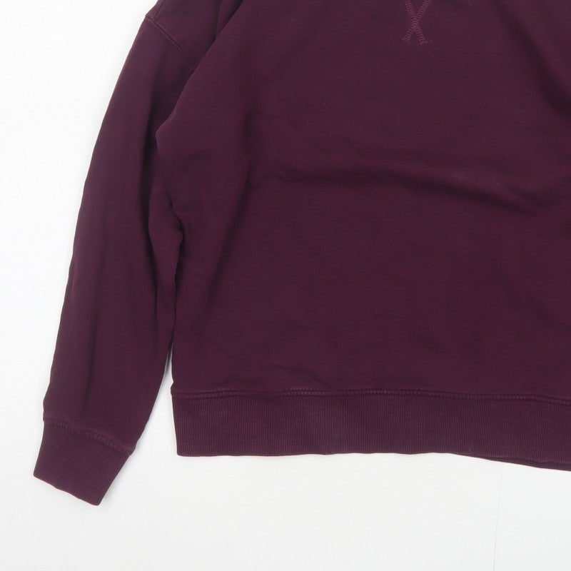 Next Women’s Purple UK 10 Cotton Crew Neck Pullover Sweatshirt