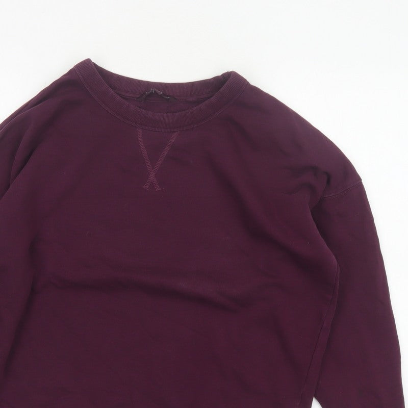 Next Women’s Purple UK 10 Cotton Crew Neck Pullover Sweatshirt