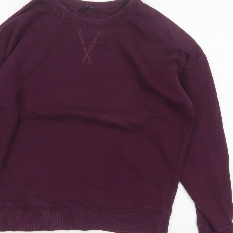 Next Women’s Purple UK 10 Cotton Crew Neck Pullover Sweatshirt