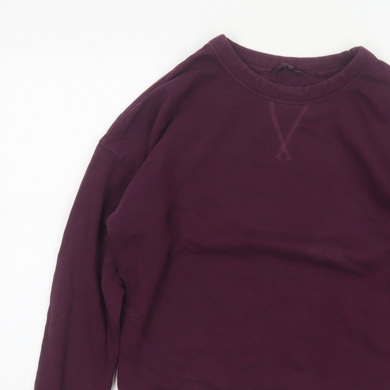 Next Women’s Purple UK 10 Cotton Crew Neck Pullover Sweatshirt