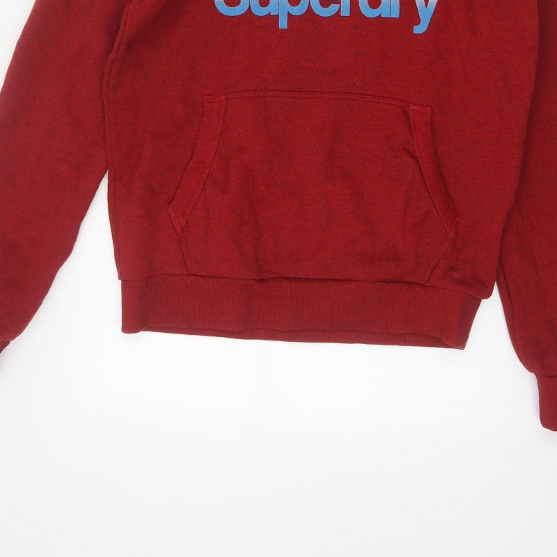 Superdry Men’s Red L Pullover Hoodie Mountain Graphic Fleece
