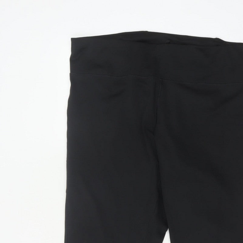 Goodmove Women’s Black Size 22 Compression Activewear Capri Shorts Pockets
