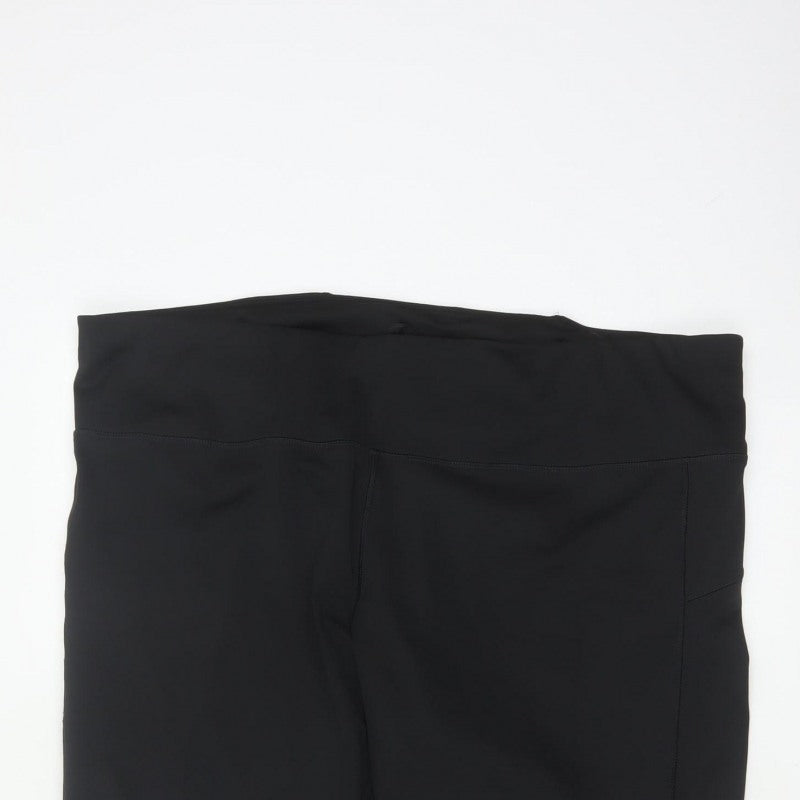 Goodmove Women’s Black Size 22 Compression Activewear Capri Shorts Pockets