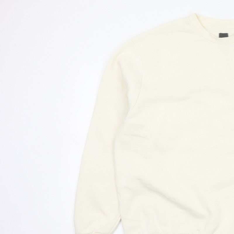 River Island Men Ivory L Tokyo Graphic Print Crew Neck Sweatshirt