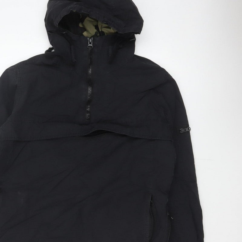 Dickies Men’s Black Small Hooded 1/4 Zip Anorak Jacket