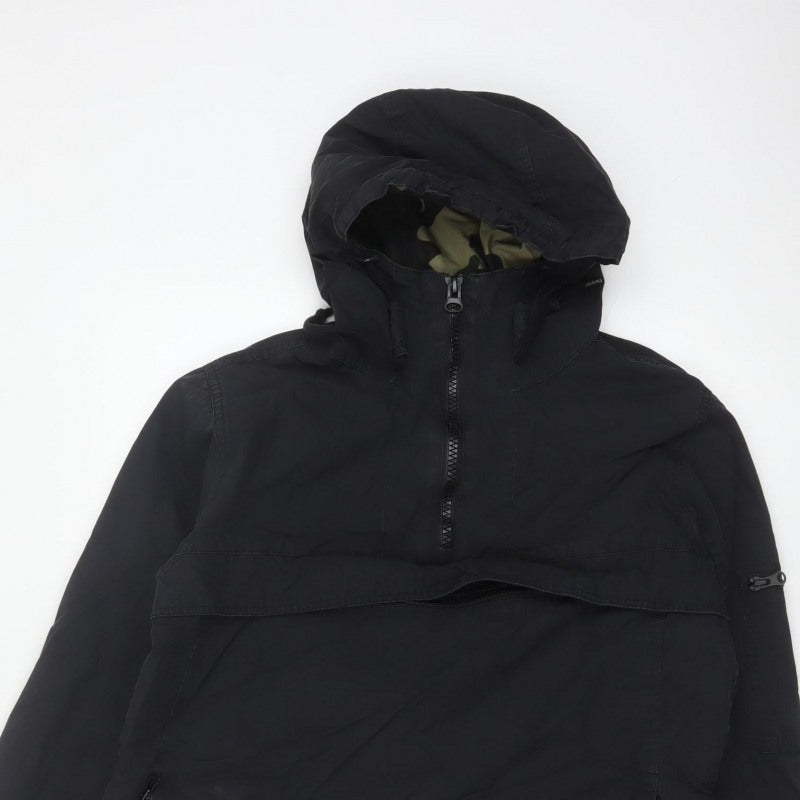 Dickies Men’s Black Small Hooded 1/4 Zip Anorak Jacket