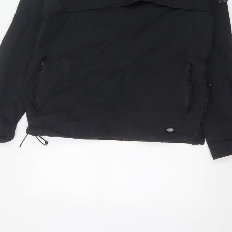 Dickies Men’s Black Small Hooded 1/4 Zip Anorak Jacket