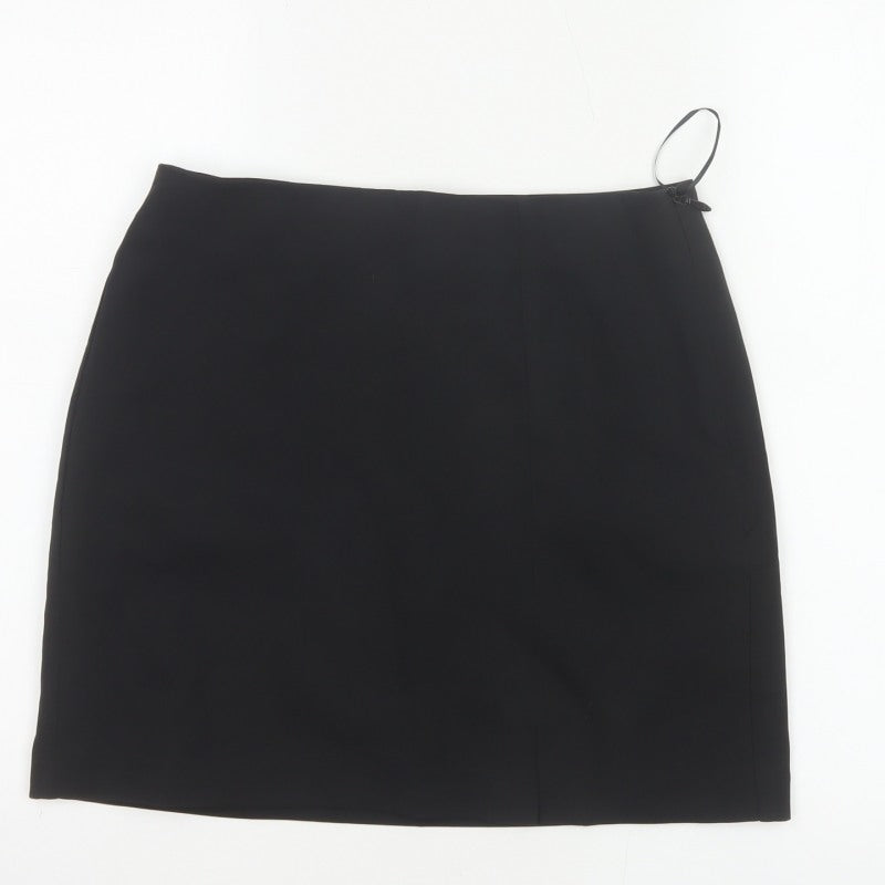 New Look Women Black UK 10 Knee Length Pencil Skirt Lined Stretch