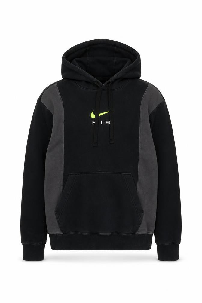 Nike Men Black Grey XS Pullover Hoodie Logo Graphic Fleece