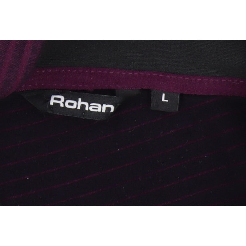 Rohan Women’s Purple L Striped Fleece Full Zip Jacket Pockets