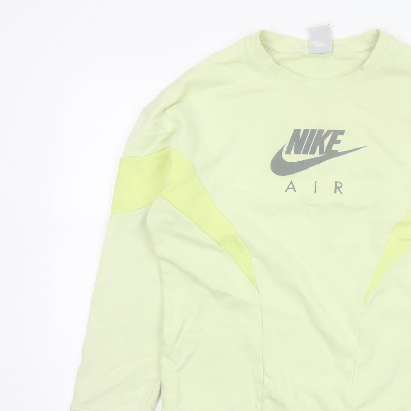 Nike Boys Yellow XL Nike Air Colourblock Crew Neck Sweatshirt
