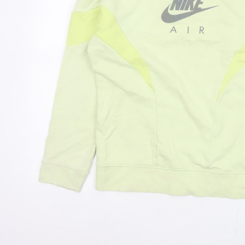 Nike Boys Yellow XL Nike Air Colourblock Crew Neck Sweatshirt