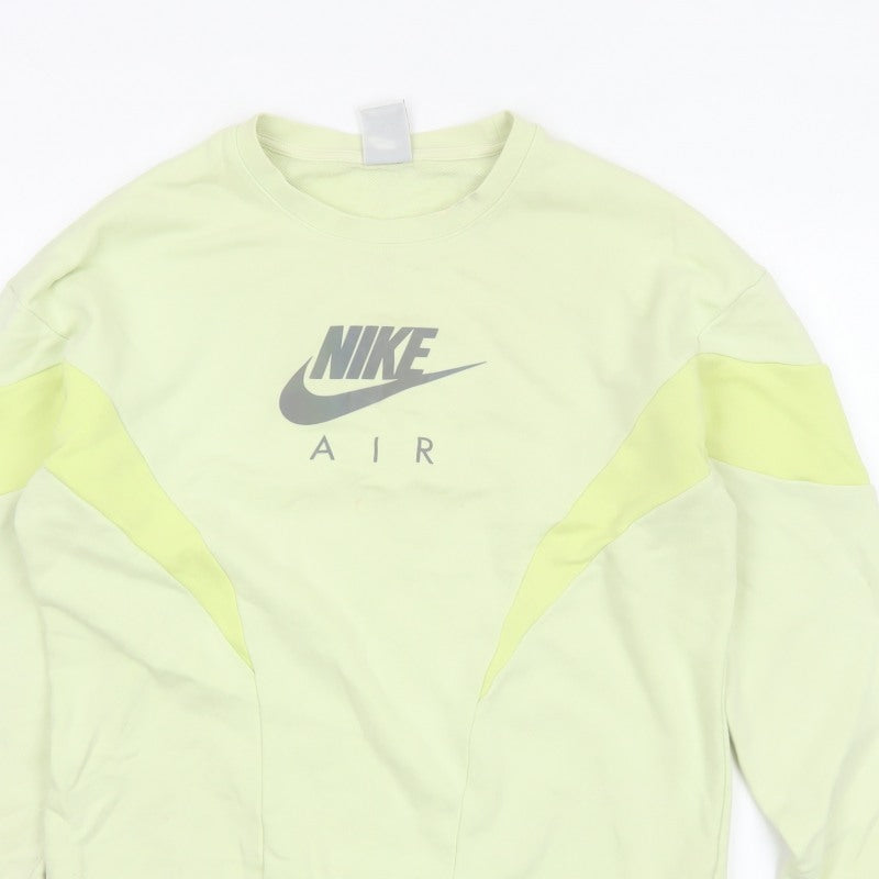 Nike Boys Yellow XL Nike Air Colourblock Crew Neck Sweatshirt