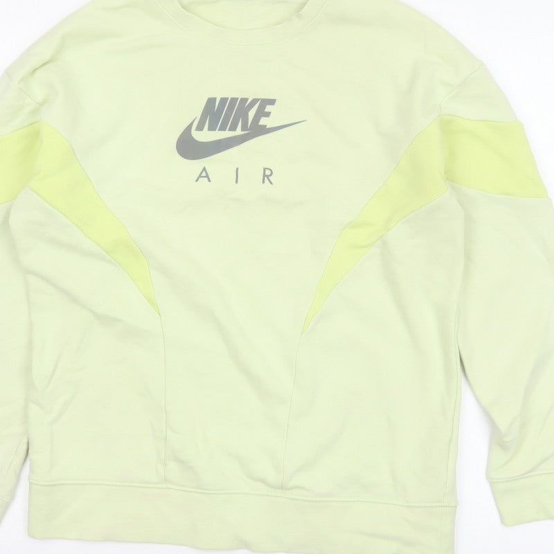 Nike Boys Yellow XL Nike Air Colourblock Crew Neck Sweatshirt