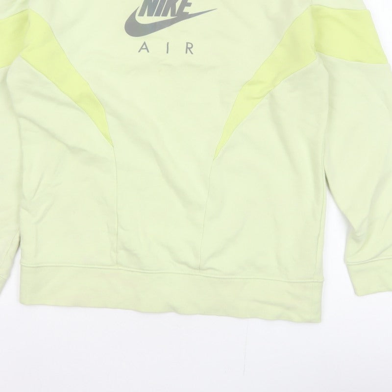 Nike Boys Yellow XL Nike Air Colourblock Crew Neck Sweatshirt