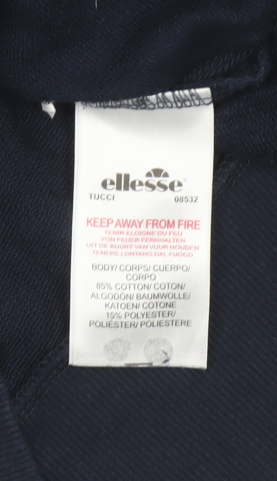 Ellesse Men’s Blue M Pullover Crew Neck 1959 Logo Sweatshirt