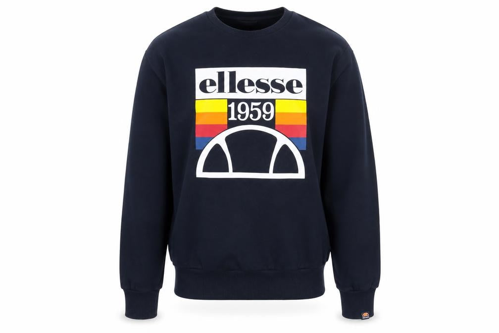 Ellesse Men’s Blue M Pullover Crew Neck 1959 Logo Sweatshirt