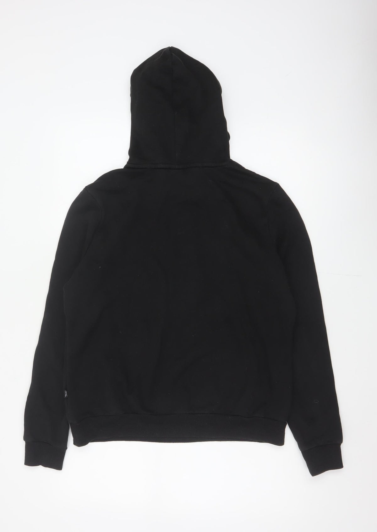 Puma Women Black L Pullover Hoodie Logo Graphic Kangaroo Pocket