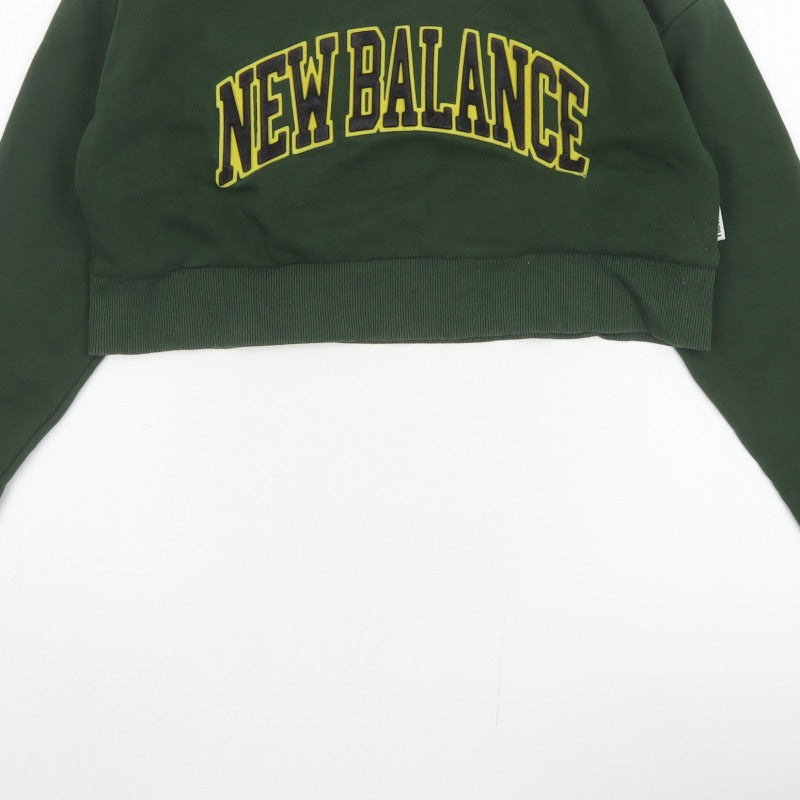 New Balance Women’s Green Logo Crop Pullover Sweatshirt Size M