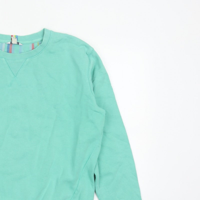 Joules Women Green UK 10 Pullover Crew Neck Cotton Sweatshirt