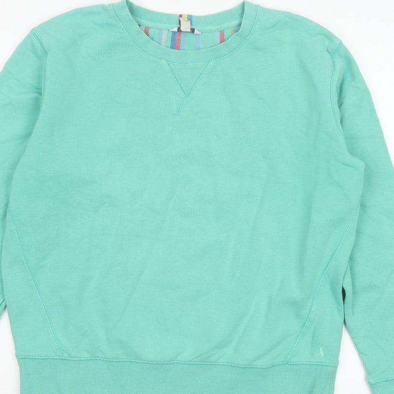 Joules Women Green UK 10 Pullover Crew Neck Cotton Sweatshirt