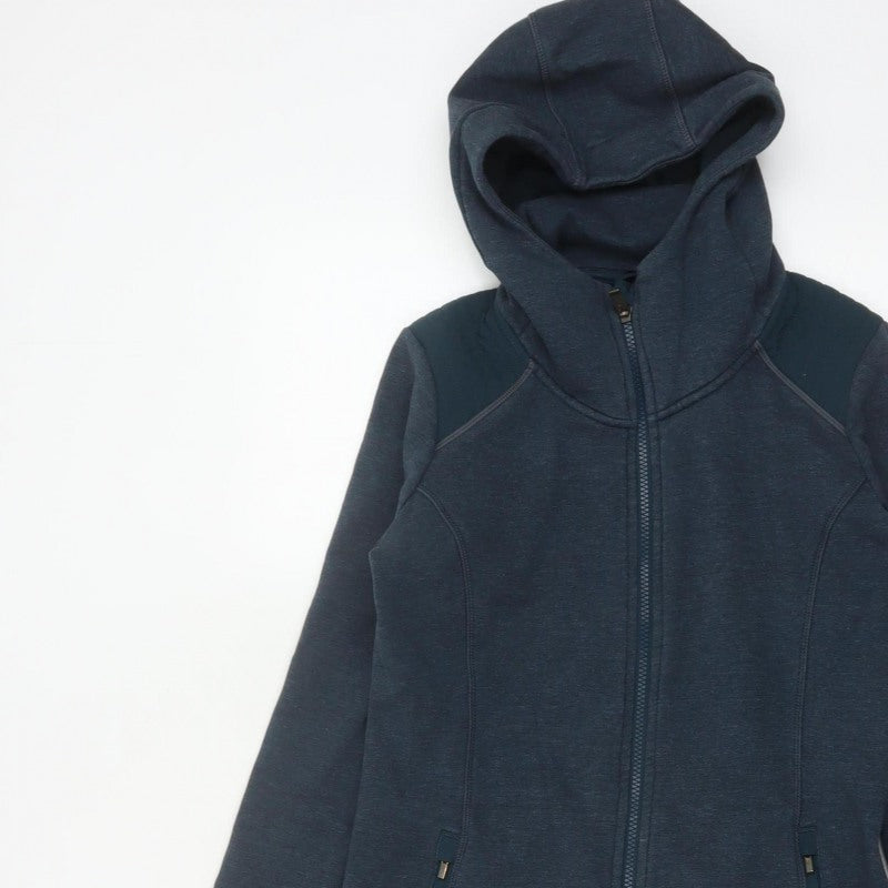 Athleta Women’s Blue S Full Zip Hooded Fleece Sweatshirt Zip Pockets