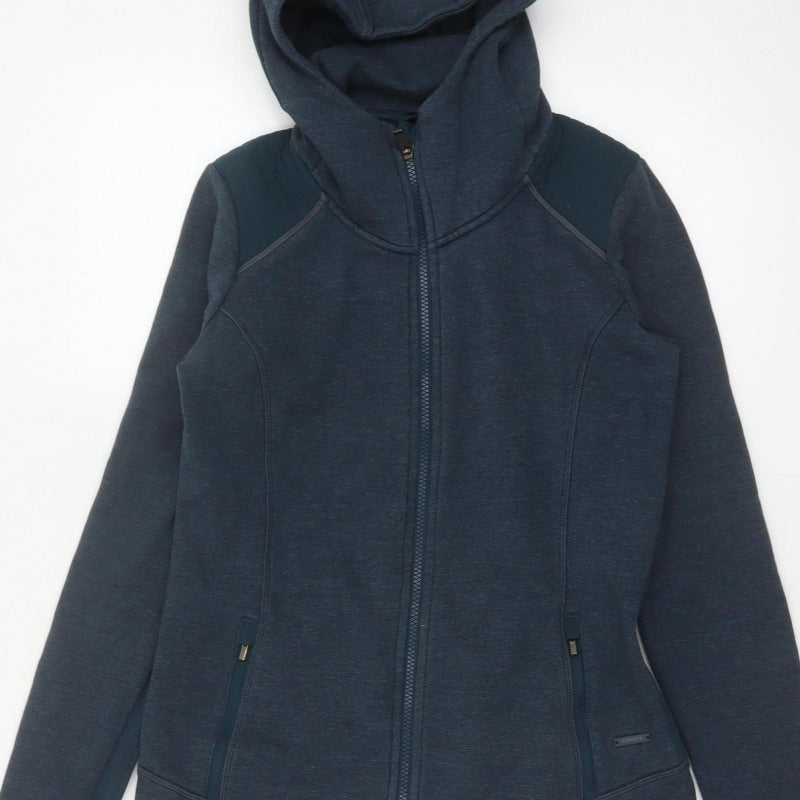 Athleta Women’s Blue S Full Zip Hooded Fleece Sweatshirt Zip Pockets