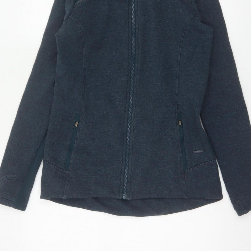 Athleta Women’s Blue S Full Zip Hooded Fleece Sweatshirt Zip Pockets
