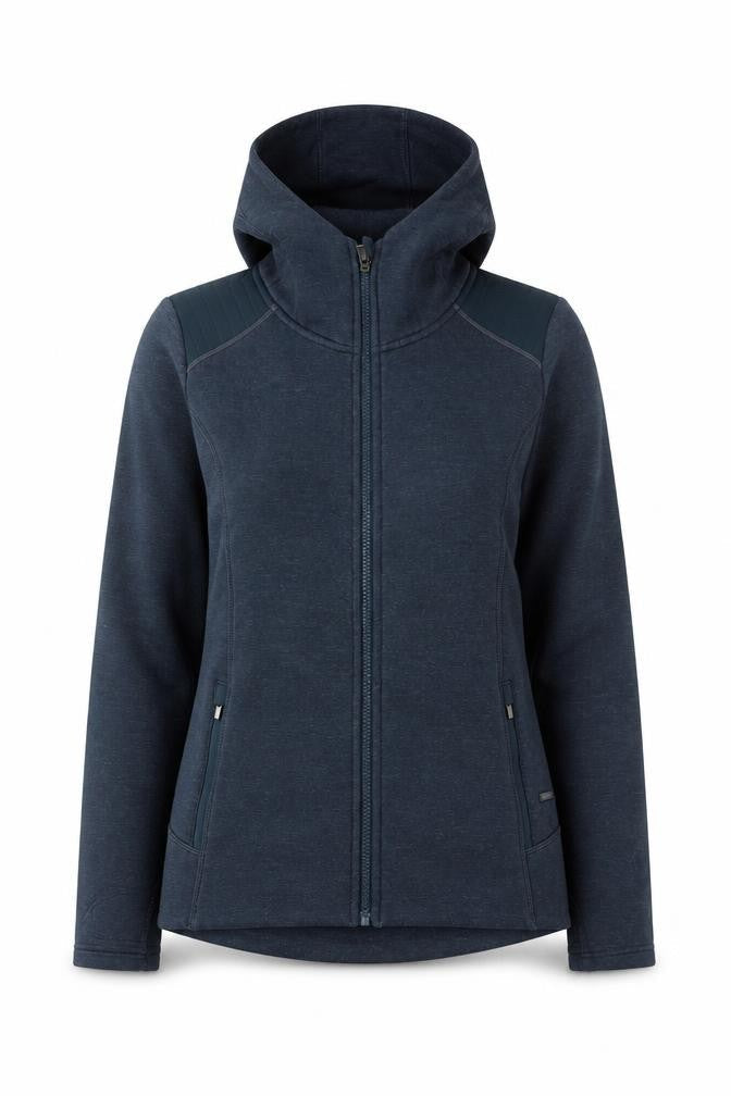 Athleta Women’s Blue S Full Zip Hooded Fleece Sweatshirt Zip Pockets