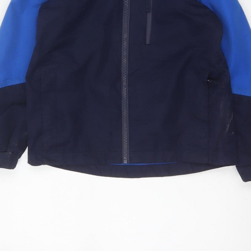 Peter Storm Boys Blue 7-8 Years Ski Jacket Hooded Full Zip