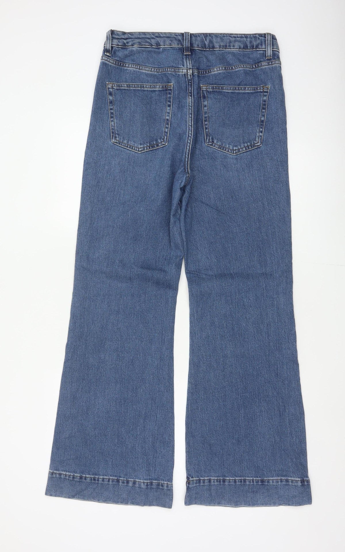 Marks and Spencer Women Blue UK 12 Regular Flared Stretch Jeans