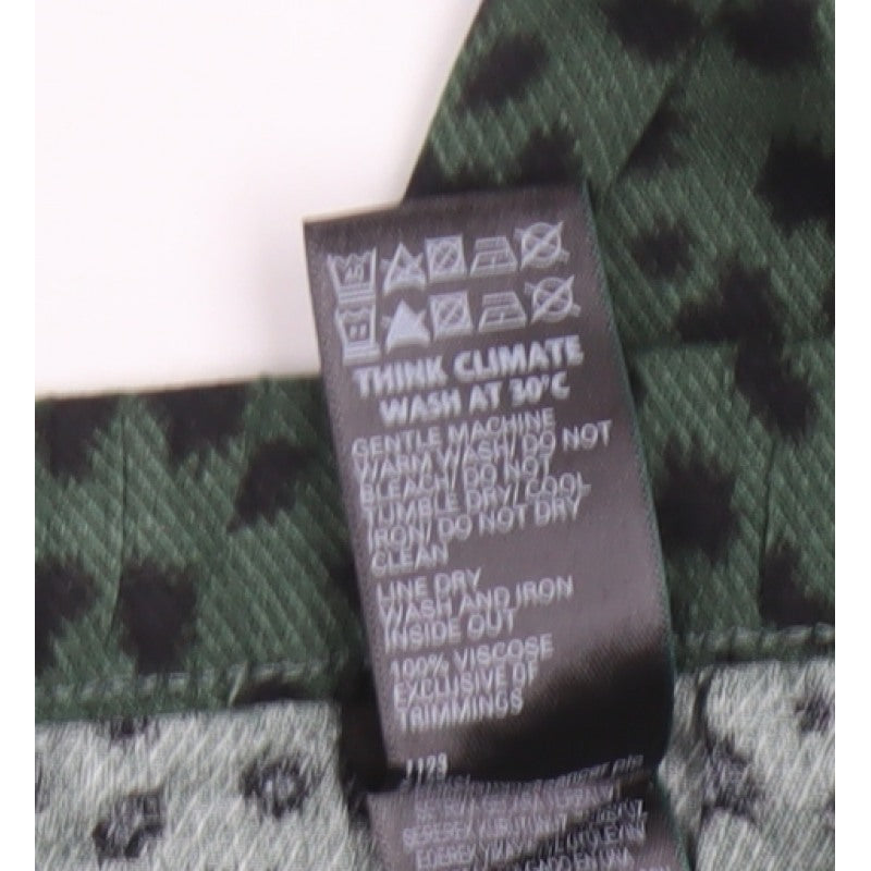 Marks and Spencer Women Green Animal Print Jogger Trousers UK 14 Long