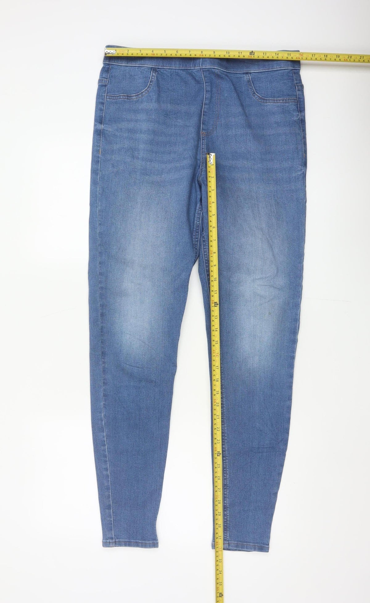 Marks & Spencer Women's Blue UK 14 Long Skinny Stretch Jegging Jeans