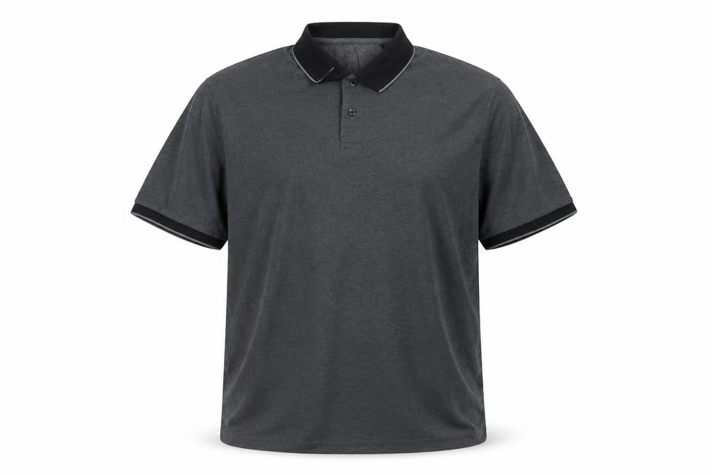 Marks and Spencer Men Grey 2XL Regular Fit Cotton Polo Shirt