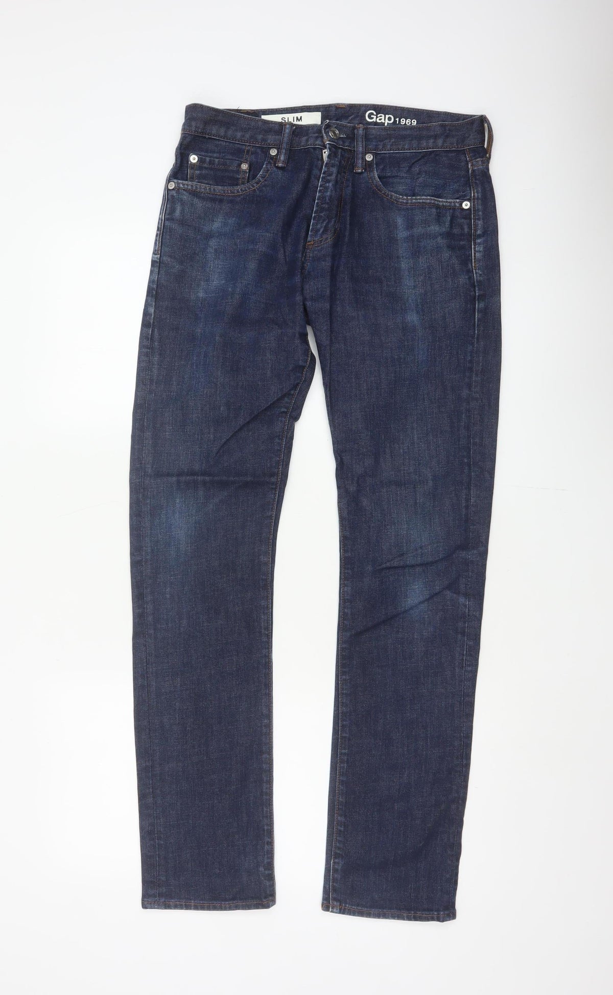 Gap 1969 Men’s Blue 28x32 Slim Straight Dark Wash Jeans