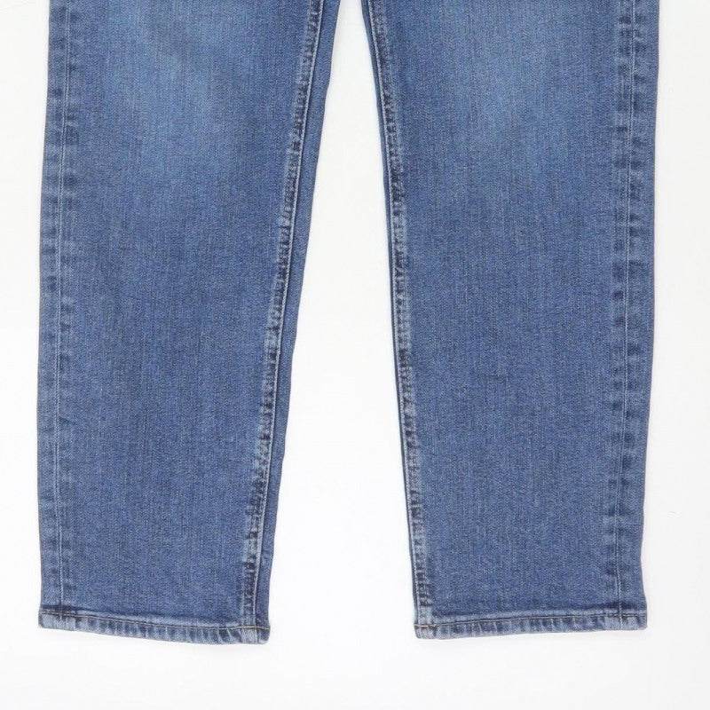 Per Una Women’s Blue UK 12 Short Mid Rise Tapered Stretch Jeans