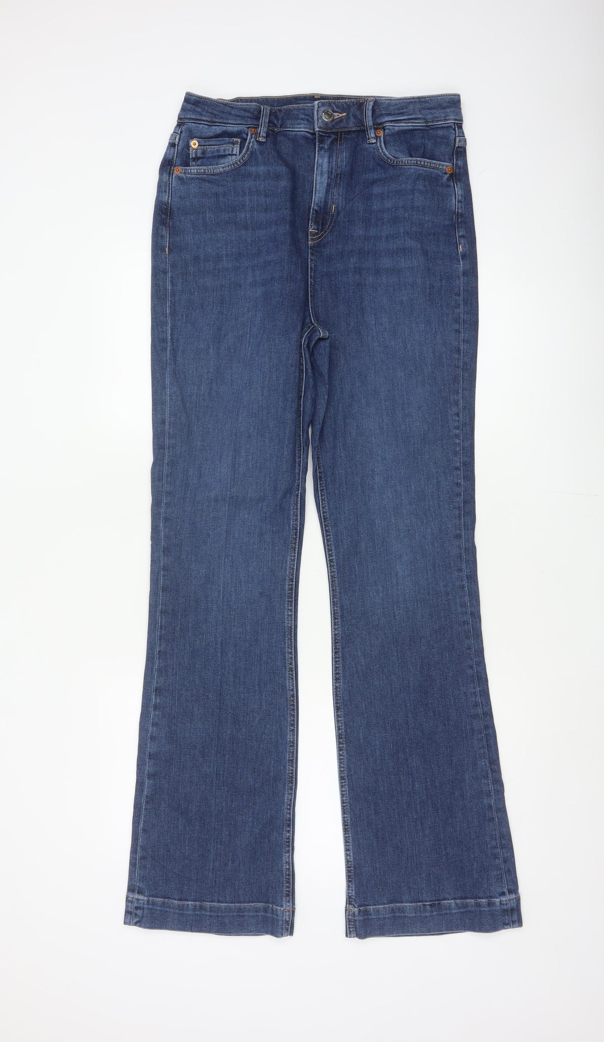 Marks and Spencer Women’s Blue UK 12 Long Bootcut Stretch Jeans