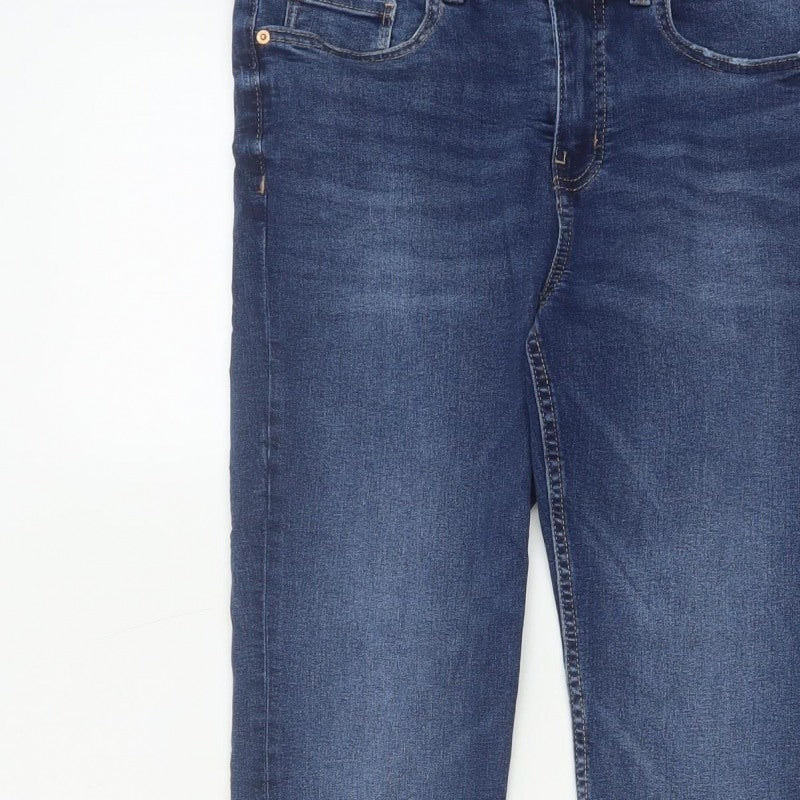 Marks & Spencer Women Blue UK 12 Short Lily Slim Stretch Skinny Jeans