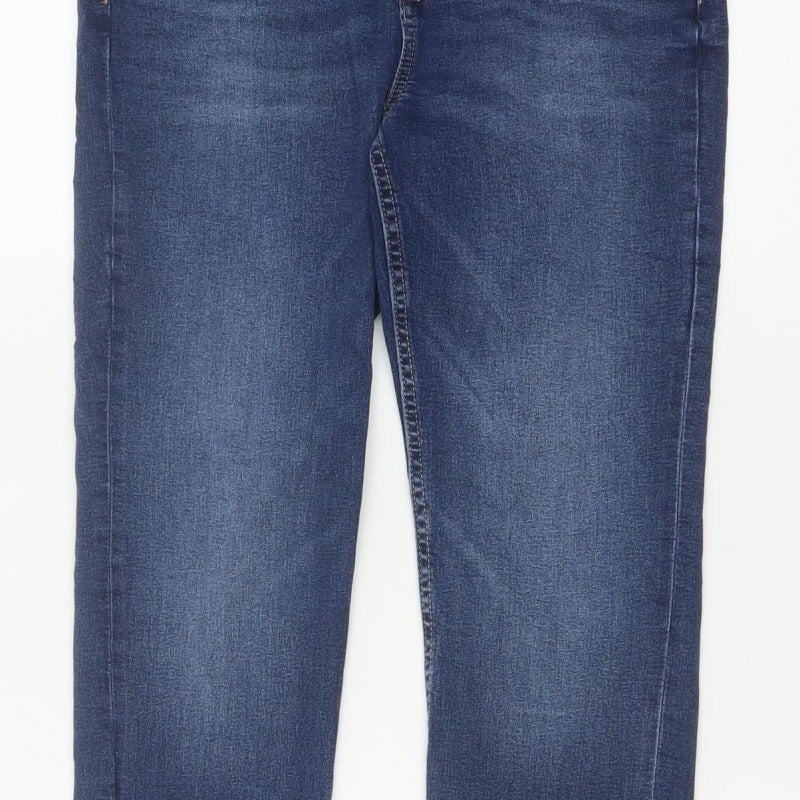 Marks & Spencer Women Blue UK 12 Short Lily Slim Stretch Skinny Jeans