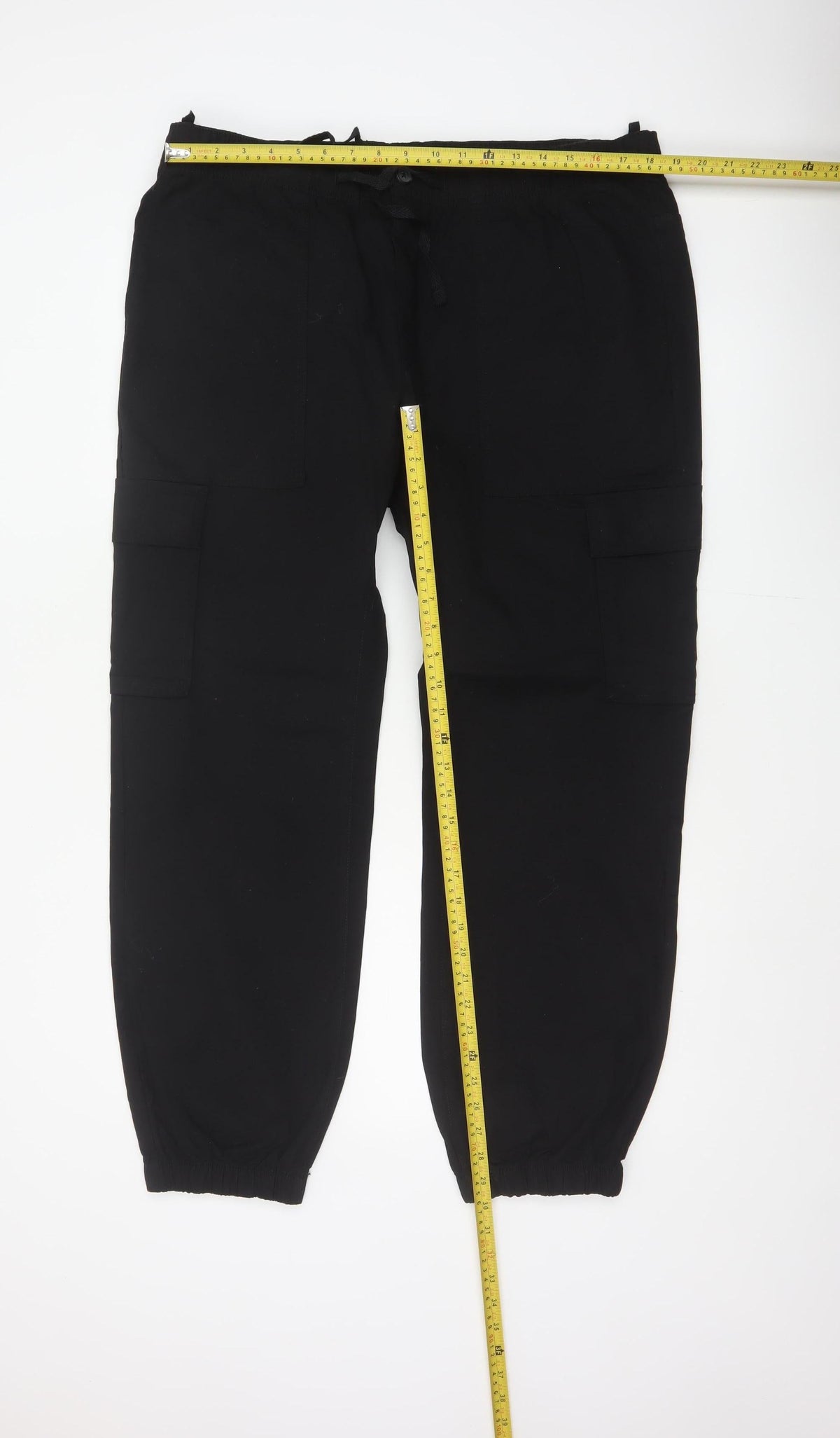 Marks & Spencer Men Black XL Cotton Stretch Cargo Jogger Trousers