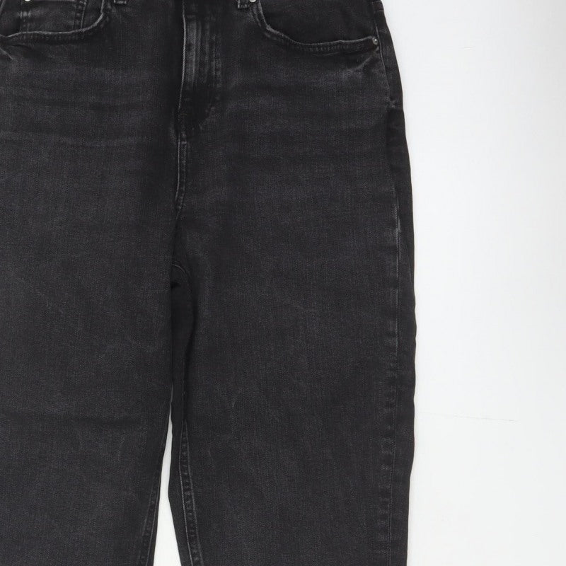 Marks & Spencer Women’s Black UK 12 High Rise Tapered Stretch Jeans