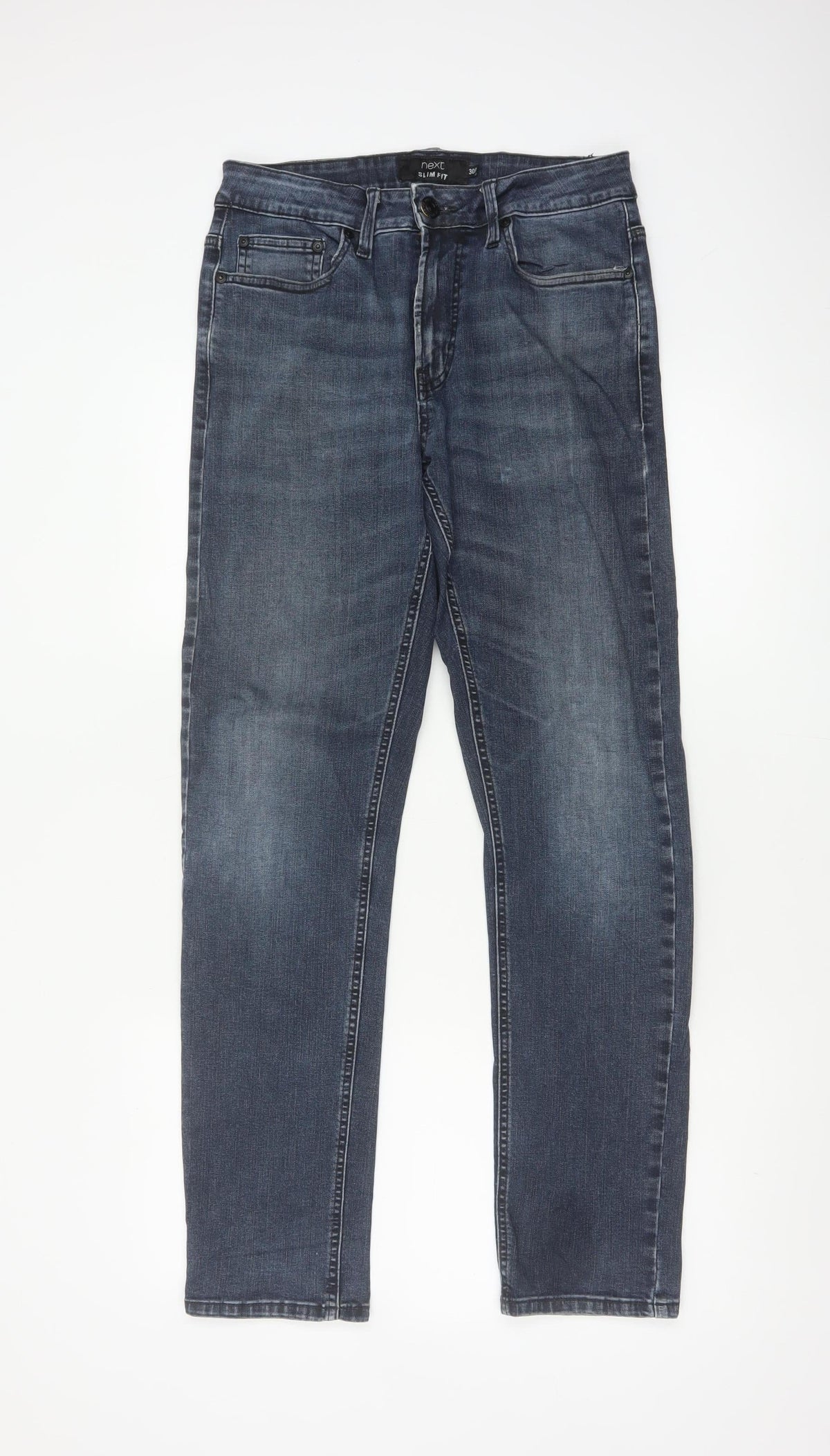 Next Men’s Blue Slim Fit Straight Jeans W30 L31 Medium Wash