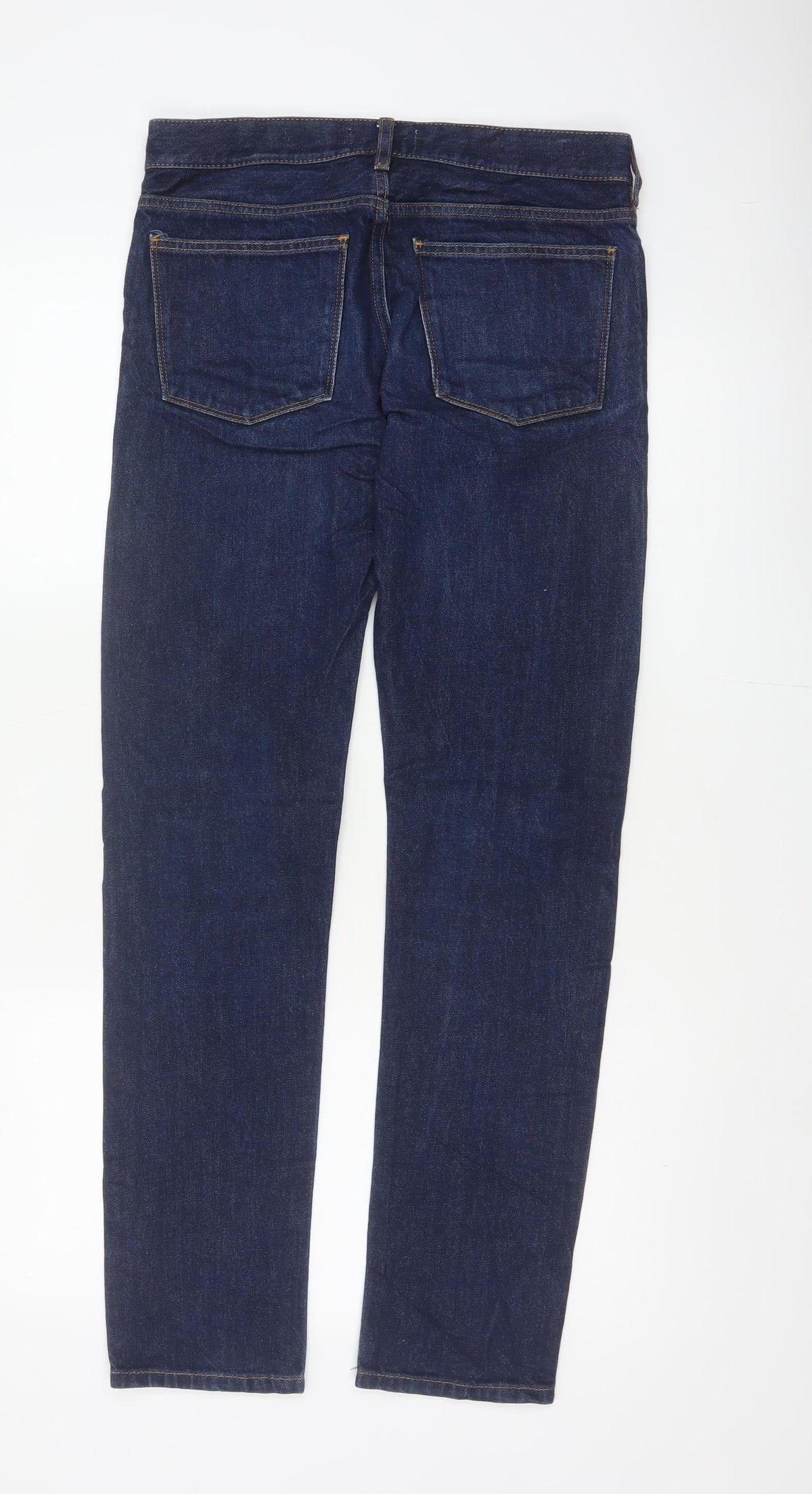 Reiss Men’s Blue 30 Slim Tapered Dark Wash Cotton Jeans