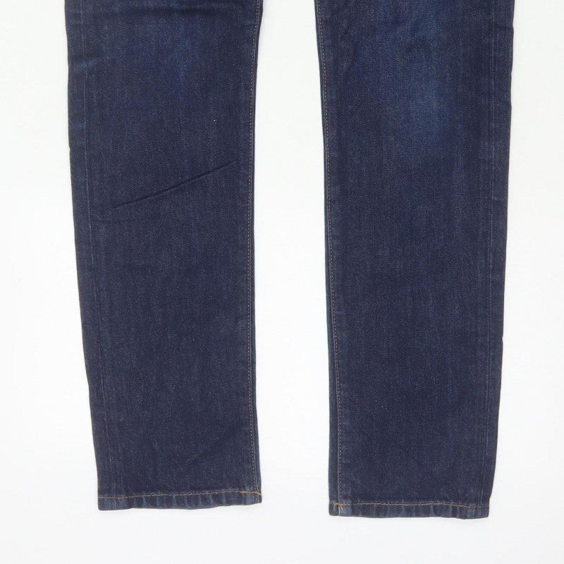 Reiss Men’s Blue 30 Slim Tapered Dark Wash Cotton Jeans