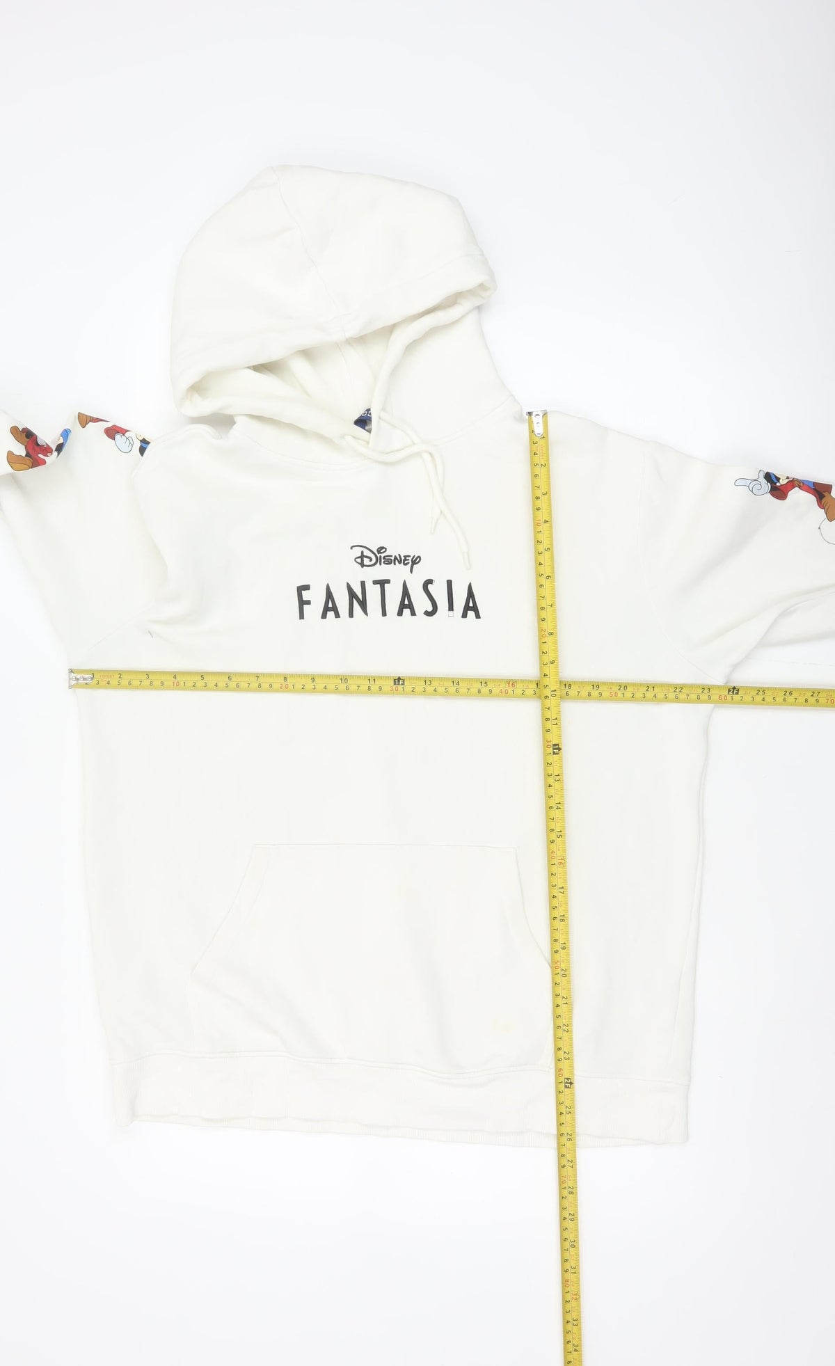 H&M Men’s Ivory L Disney Fantasia Mickey Graphic Pullover Hoodie