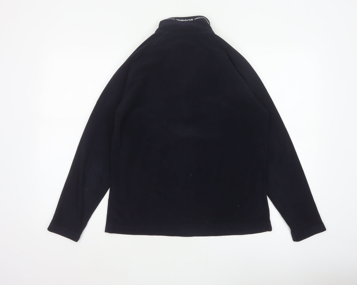 Craghoppers Women Black UK 12 Fleece 1/4 Zip High Neck Sweatshirt